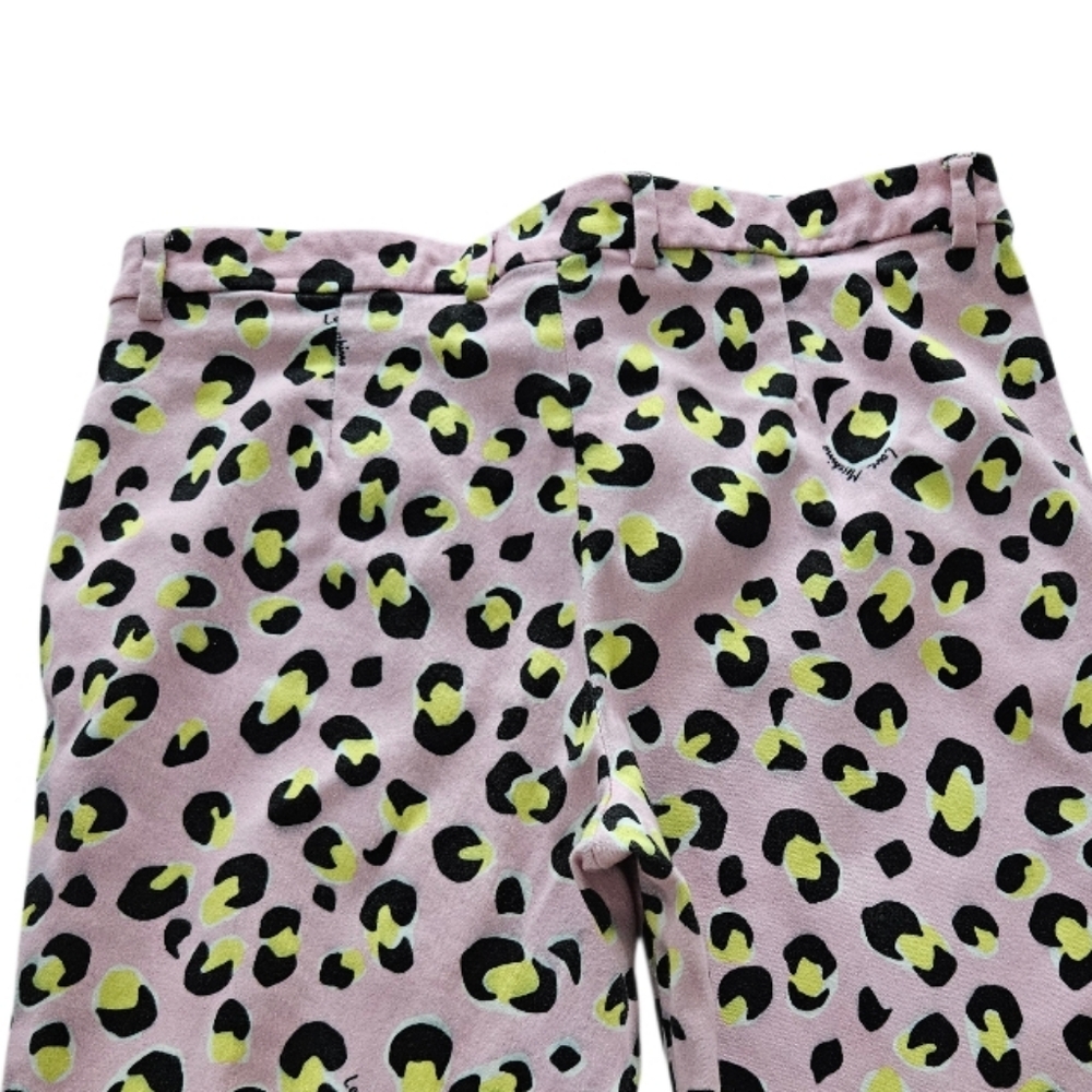 Love Moschino Pink Pants with Black and Yellow Leopard Print - Picture 7 of 10